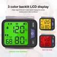 thumbnail image 2 of Wrist Blood Pressure Monitor Large LCD Display BP Machine Adjustable Cuff Automatic 2x120 measurements with Carrying Case for Home Use, 2 of 7
