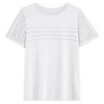 thumbnail image 5 of SUNBS Blouses for Women Short Sleeve Lace Tops Dressy Casual Tees, Sizes S-2XL, 5 of 10