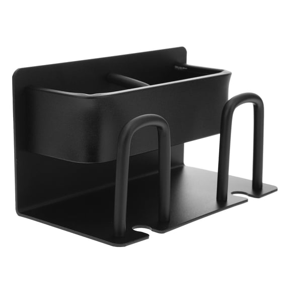BESTOYARD Wall-Mounted Toothbrush Holder Space Aluminum Black Rustproof Bathroom Organizer