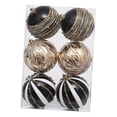 thumbnail image 2 of 6 bolas navideñas colgantes reutilizables para decorar el de , ideal para compromisos, Acción de , aniversarios, fiestas. Oro negro, 2 of 8
