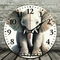 thumbnail image 2 of Chilfamy Elephant Wall Clock for Living Room, Battery Operated, Decorative Clock for Living Rooms, Kitchens, Dorms, Practical Everyday Gifts 10x10in, 2 of 8