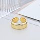 thumbnail image 2 of Anillo ajustable Yashi ancho de oro regalo de joyería para hombre y mujer, 2 of 5