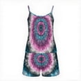 thumbnail image 4 of Women’s Tie Dye Pajama Set – Spaghetti Strap Camisole & Shorts (Playful Lounge Set for Cozy Days), 4 of 5