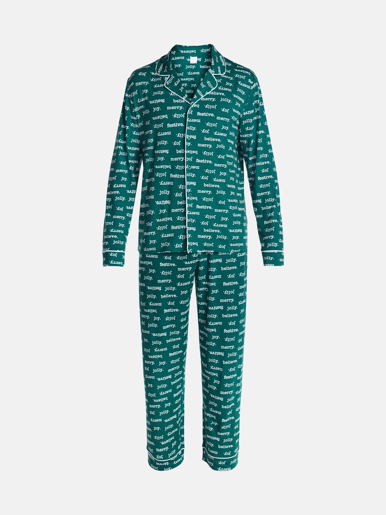 Holiday Time Matching Family Sleepwear Men's Top and Pants Set, 2-Piece, Sizes S-3XL