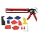thumbnail image 3 of Pistola de calafateo con raspador de lechada multifunción, kit de herramientas de pistola de calafateo Kit de pistola de calafateo manual Kit de herramientas de pistola de calafateo Instalación sin esfuerzo NikouMX herramienta, 3 of 8