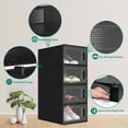 thumbnail image 5 of Dextrus Shoe Box Family Kit Clear Shoe Storage Organizers, Set of 18 PCS, 6 Small Size, 6 Medium Size, 6 X-Large Size Shoe Case Container Stackable Shoe Storage Box Drawer, Black, 5 of 8