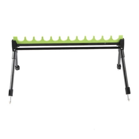 Yihuala Extendable 12 Slot Fishing Poles Rack Durability Light weight Fishing Rod Stand Outdoor Fishing Accessory