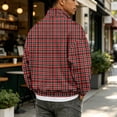 thumbnail image 7 of Nestiefly Flannel Shirt for Men 2026 Fashion Long Sleeve Plaid Quarter Zip Henley Pullover Sweatshirts Casual Fall Clothes Red L, 7 of 7