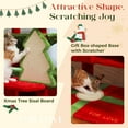 thumbnail image 5 of PEQULTI 72" Christmas Cat Tree Cat Tower with 7 Scratching Posts and Hammock for Large Cat Red, 5 of 7