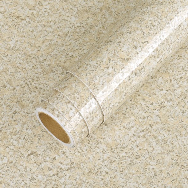 LaCheery Granite Contact Paper Yellow Wallpaper 160"x24" Adhesive Shelf
