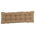 thumbnail image 2 of 55-inch by 19-inch Tufted Solid Microsuede Bench Cushion Tan-Color, 2 of 3