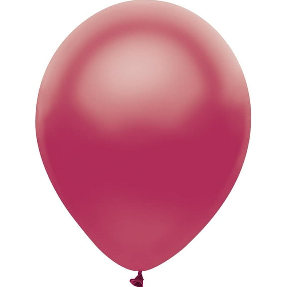 PartyMate 76525 Solid Color Latex Balloons, 72, Satin Raspberry