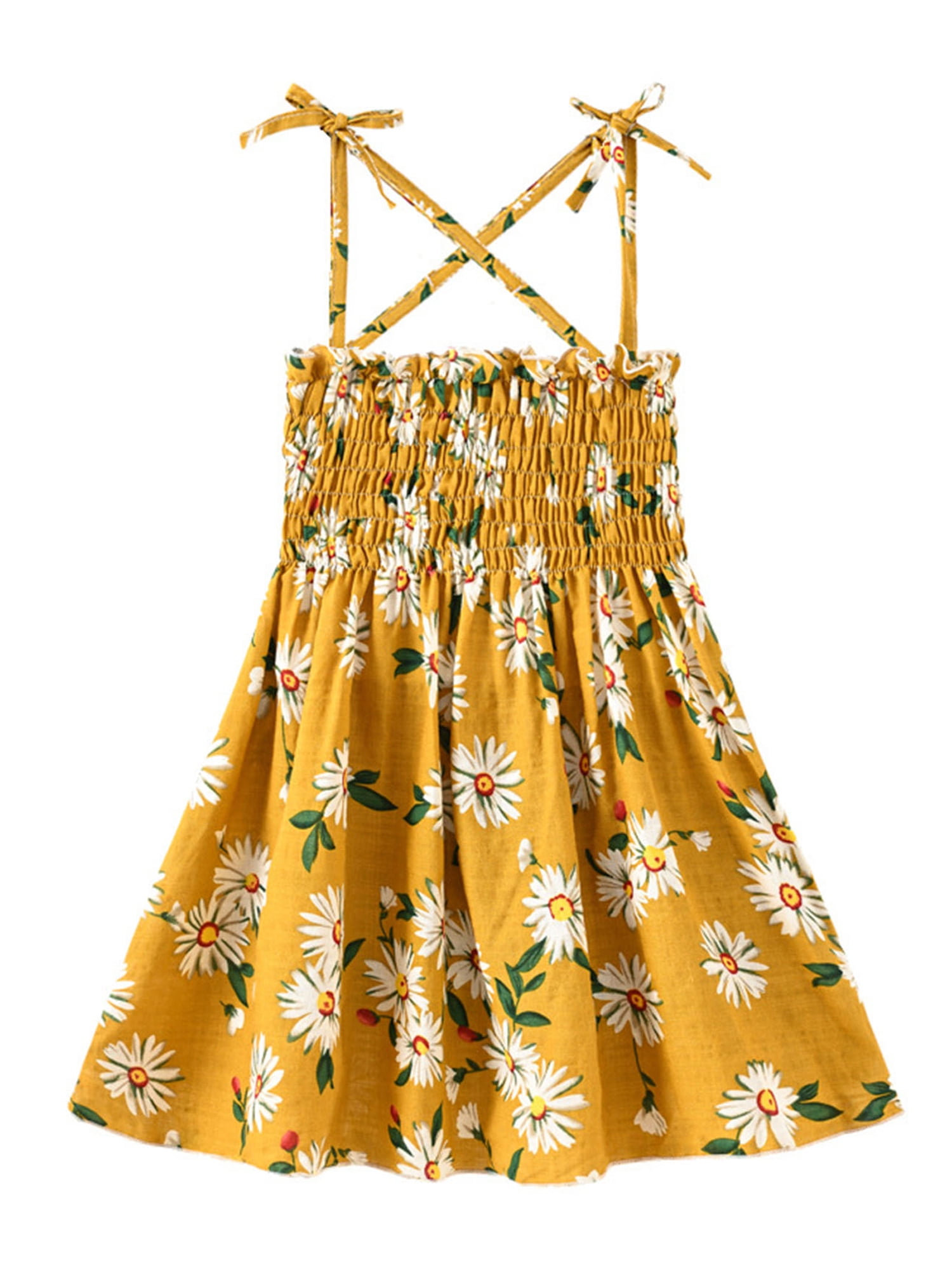 Meihuid Little Girls Lace-Up Suspender Dress Fashion Stripe/Floral ...