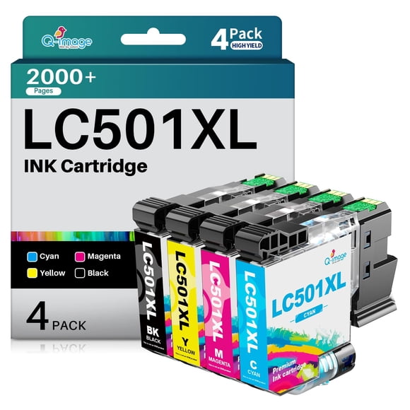 LC501XL Compatible Ink Cartridges Replacement for Brother LC501XL LC501 LC 501 Ink cartridges Work with MFC-J1360DW MFC-J1410DW MFC-J1260W Printer(B/