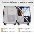 thumbnail image 6 of Zimtown 3 Piece Luggage Sets, ABS+PC Expandble Hardside Suitcase TSA Lock Lightweight Durable Spinner Luggage, Yellow, 6 of 10