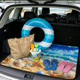 thumbnail image 2 of Qpednta Universal Starfish Shell Trunk Cargo Liner 29"x39" All Weather, Stylish Anti-Slip Car Trunk Mat All Season Vehicle Interior Accessory Fits Most Sedan SUV, 2 of 7