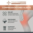 thumbnail image 3 of Tommie Copper Sport Compression Knee Sleeve, Black, Small/Medium, 1 pack, 3 of 8