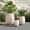 Light Beige, variant on 3-Piece Smooth MGO Round Planter Set, Indoor Outdoor Flower Pots with Drainage Holes, for Home Garden Patio, S M L Sizes
