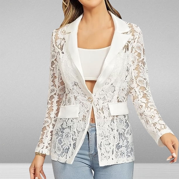 Cárdigan de moda para mujer, cuello alto, manga larga, informal, camiseta, blusa lisa, traje de encaje, cárdigan, abrigo para mujer