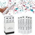 thumbnail image 2 of Clover Products Large Premium Red, White, & Blue Confetti Cannon - (6 Pack) Red, White & Blue Biodegradable Paper Confetti Popper | Launches Confetti 20-25 Feet, 2 of 6