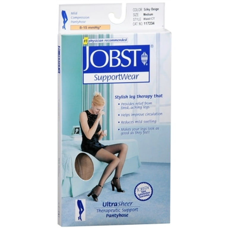 JOBST ULTRASHEER WAIST 8-15 CLOSED TOE SILKY BEIGE MD