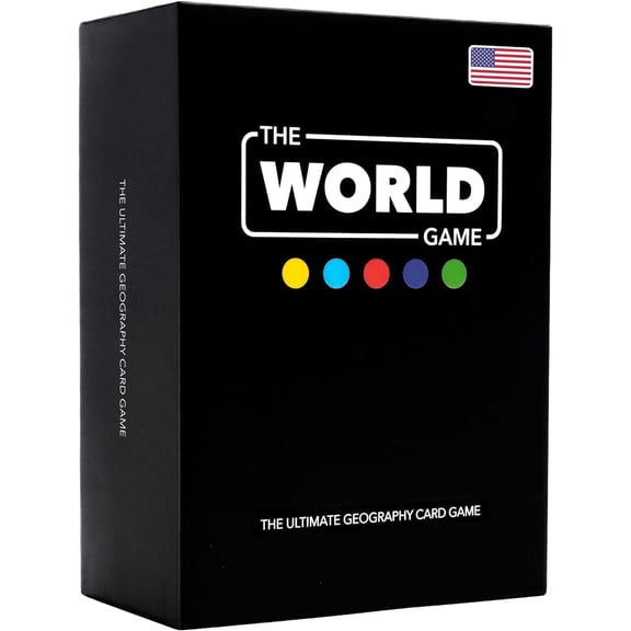 The World Game - Geography Card Game - Educational Games for Kids, Family and Adults - Cool Learning Gift Idea for Teenage Boys & Girls 8-12 with Map