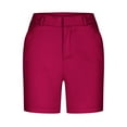 thumbnail image 4 of zbxnLI Bermuda pour Femmes Été Décontracté Taille Haute Jambe Droite Extérieur Randonnée Voyage Shorts avec Poches, 4 of 7