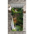thumbnail image 3 of Ambesonne Landscape Quilted Bedspread Set 2 Pcs, Twin Waterfalls Hawai, Twin Size, Green, 3 of 3