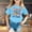 Light Blue, variant on Girls T Shirts 7-8 Solid Color Short Sleeve Loose Soft Blouse T-Shirt Active Fit Back To School Clothes for Girls Vacation Summer Blouse for Girls