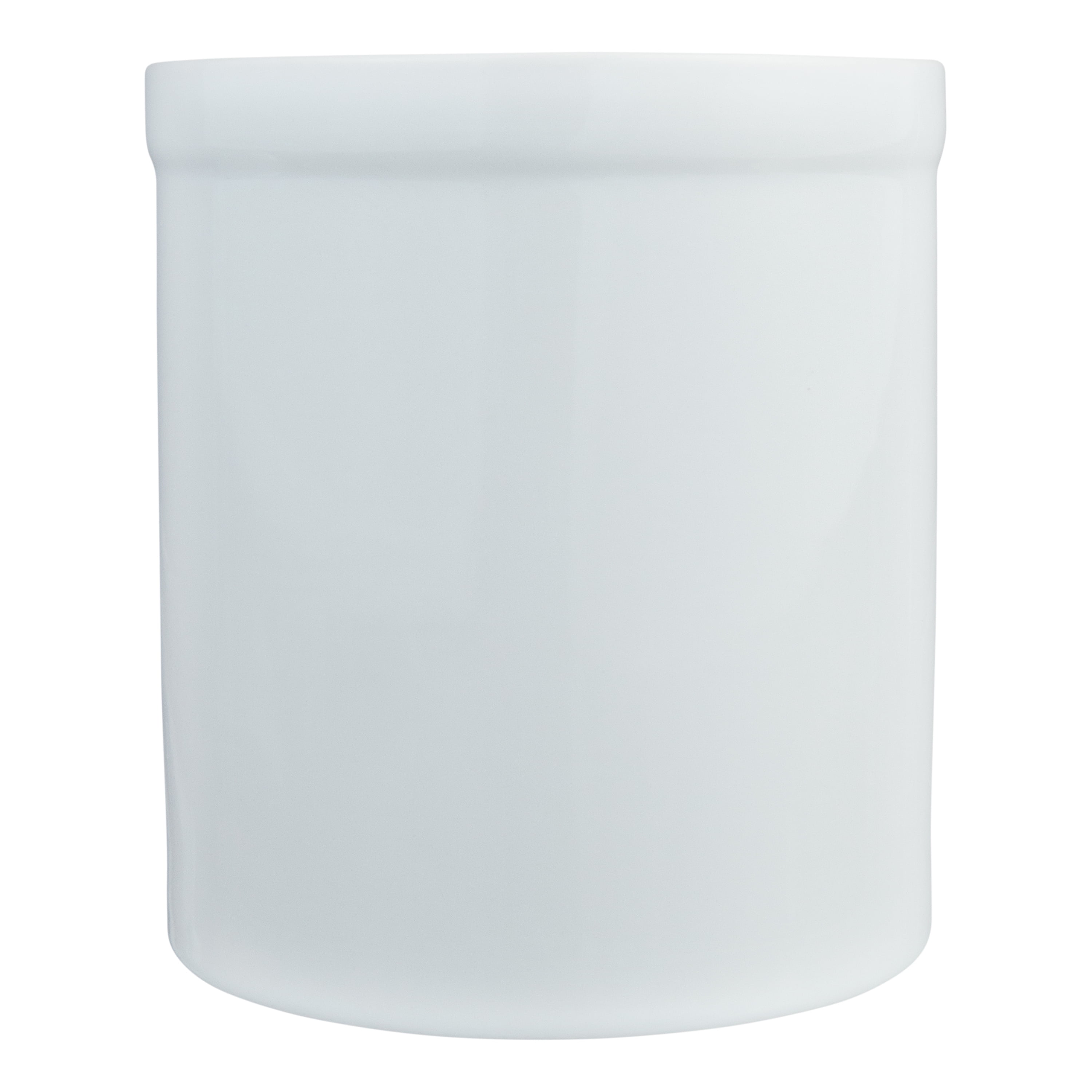 Mainstays Glazed Stoneware Kitchen Utensil Holder, Ceramic Countertop Utensil Crock for Spoons, Spatulas and Cooking Tools, White