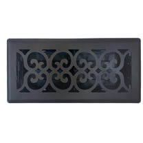 Sierra Grates VIC414-BLK 4" x 14" Victorian Cast Iron Black Floor Register with Air Filter
