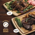 thumbnail image 4 of 2-Pack Large Bamboo Cutting Boards with Juice Groove and Bottom Carry Handles, Reversible Wood Boards for Kitchen Prep & Serving, 4 of 12
