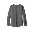 thumbnail image 4 of Port Authority Adult Female Women Plain Long Sleeves Blouse Sterling Grey Large, 4 of 4