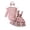 Red, variant on Hauaitttt Girls Short Sleeve Ribbed Romper Bodysuit Bowknot Plaid Suspender Skirts Outfits Clothes for Girls