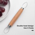 thumbnail image 3 of Grape Peeler Portable Stainless Steel Fruit Peeling Tool with Wood Handle Easy-to-Use Fruit Peeler, 3 of 3