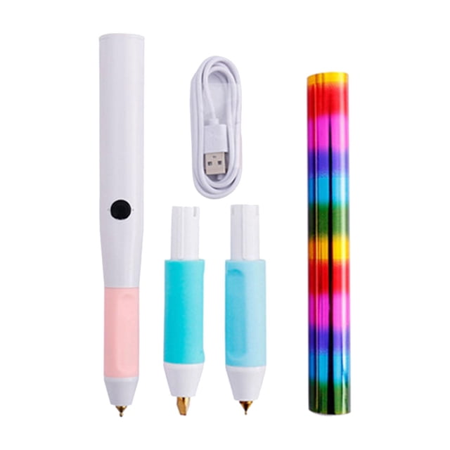 Bolígrafo de Estampado en Caliente Multifunción, Suministros de Pintura de Escritura a Mano USB, Artesanías de álbum de Recortes, Bolígrafo de Papel D Baoblaze Pluma de estampado en caliente