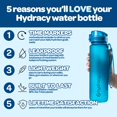 thumbnail image 2 of Botella de agua Hydracy con marcador de tiempo, 950 ml, sin BPA, 2 of 9