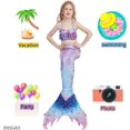 thumbnail image 3 of 4PCS Mermaid Tails for Swimming for Girls Kids Mermaid Swimsuit Costume Princess Bikini Set Bathing Suits_Special Gift, 3 of 5