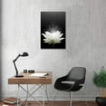 thumbnail image 2 of Canvas Prints Wall Art Lotus Floral Blossom Pictures for Modern Wall Decor Artwork Spirtual Meditation Prints on Canvas Wall Decor for Yoga Room Framed (12x16inch), 2 of 6