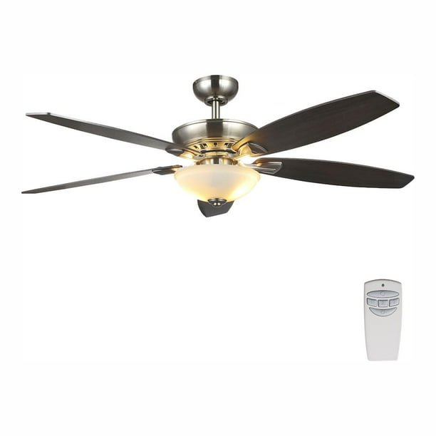 Home Decorators Connor 54 In Led Satin Nickel Dual Mount Ceiling Fan Com Led Satin Nickel Dual Mount Ceiling Fan, Drop Down Ceiling Fan