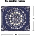 thumbnail image 7 of White Bohemian Tapestry Wall Hanging, Mandala Floral Medallion Hippie Tapestry with Light Brown Aesthetic Wreath Design, Cream Wall Decor Blanket for Bedroom Home Dorm, Small 50脳60 Inches, 7 of 7