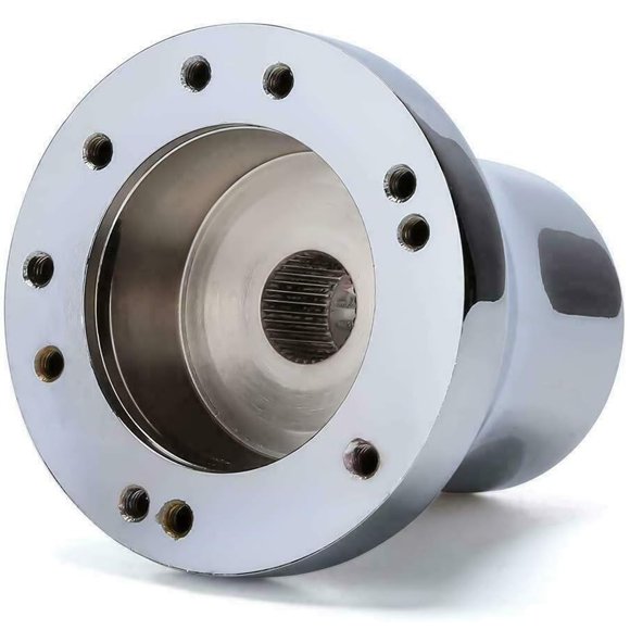 Huskey Adaptateur de Moyeu de Volant Universel 5/6 Trous en Acier au Carbone Compatible avec les Modèles de Chariot de Golf Yamaha (G1-G29) avec Finition de Surface Chromée