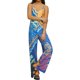 thumbnail image 1 of SAYOO Pantalones de mujer, flores sin mangas / cuello V marino SAYOO moda, 1 of 6