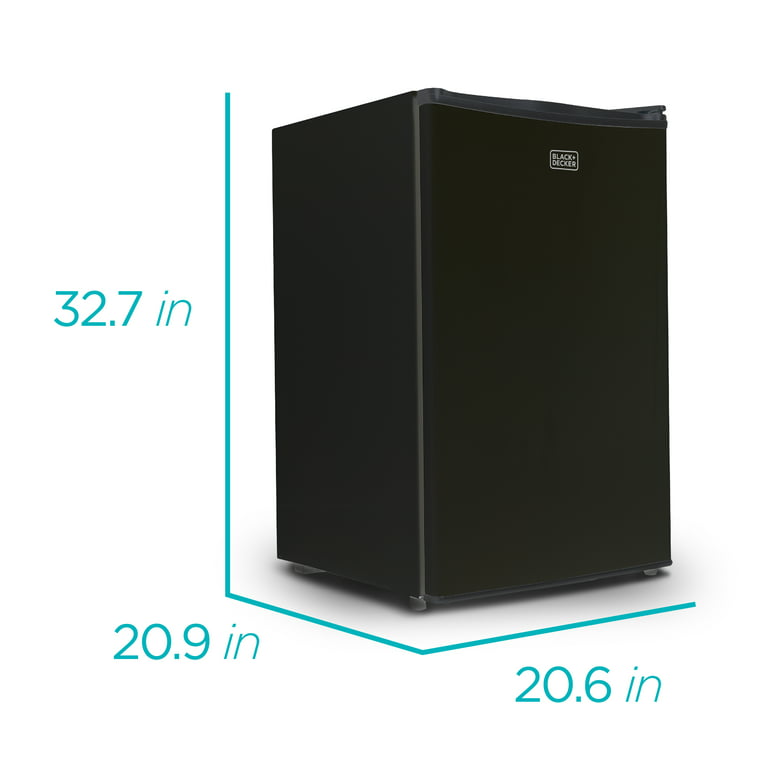 BLACK+DECKER 4.3-cu ft Standard-depth Freestanding Mini Fridge Freezer  Compartment (Stainless Steel) ENERGY STAR in the Mini Fridges department at