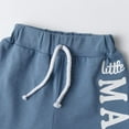 thumbnail image 5 of Infant Baby Boy Clothes Letter Short Sleeve Hooded Romper with Shorts Outfits Set Light Blue 3-6 Months, 5 of 6