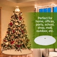 thumbnail image 4 of Premium Faux Rabbit Fur Christmas Tree Skirt - 90cm White Soft Plush Double-Layer Design with Slit & Sticky Closure, Reusable Xmas Decoration for Home/Office/Party, Machine Washable & Foldable, 4 of 7