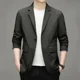 thumbnail image 5 of Abrigos negros Trajes y blazers para hombre Chaqueta ajustada para hombre Corta Gris Fina Cropped Casual Novedad en Moda Original Vintage 2024, 5 of 5