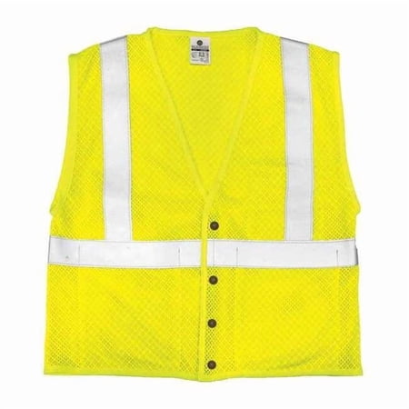 4XL Class 2 Flame Resistant High Visibility Vest Lime AZFM300-4X