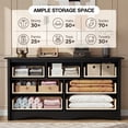 thumbnail image 2 of Lacoo 7 Drawers Wooden Dresser for Bedroom, 47'' Modern Storage Chest of Drawers for Living Room, Black, 2 of 9