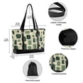 thumbnail image 2 of FORMRS Canvas Laptop Tote Bag for Women with 15.6" Computer Compartments Shoulder Handbag, Green Geometric, 2 of 7